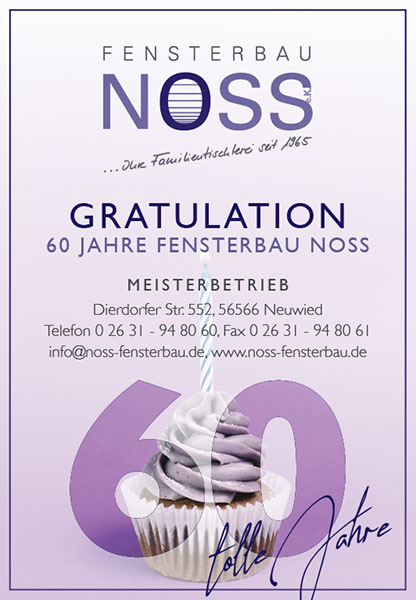 60 Jahre Fensterbau NOSS in Neuwied